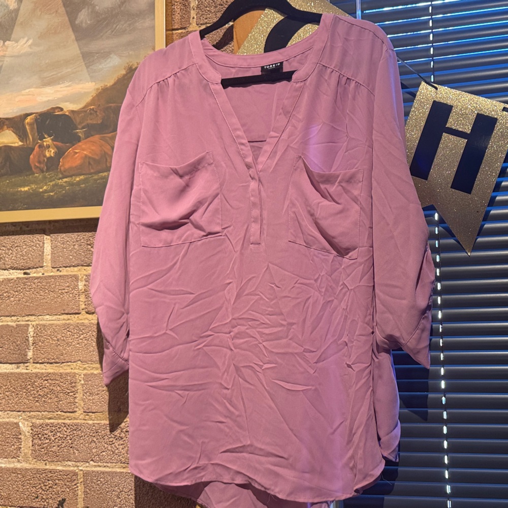 Torrid Dusty Pink Blouse